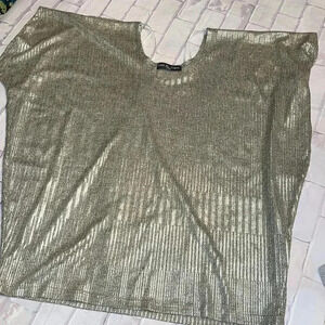 KIM & CAMI Womens top metallic